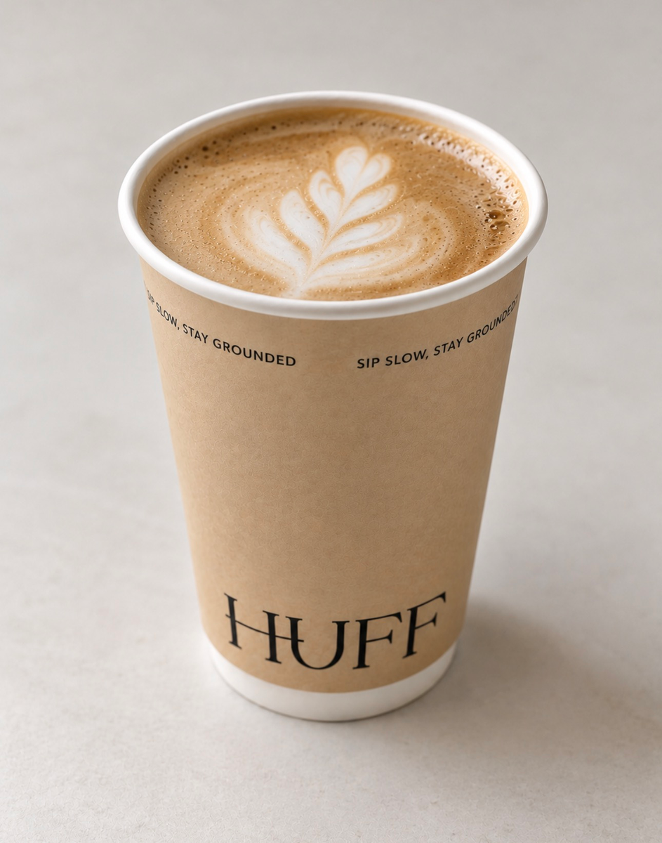 HUFF hot Spanish latte